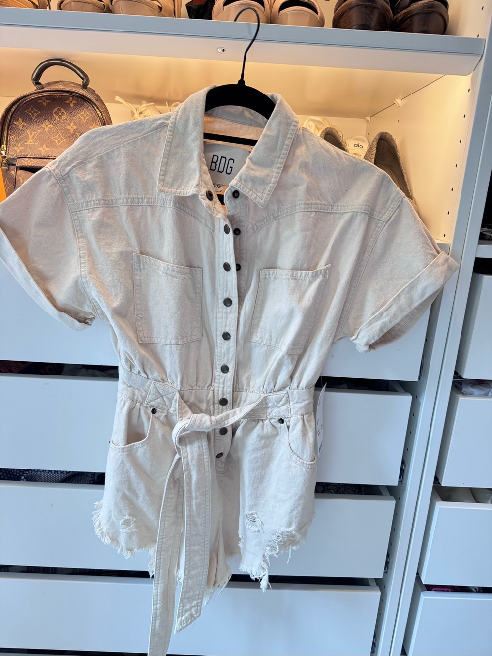 NWT BDG from Urban outfitters romper in cream, size xs